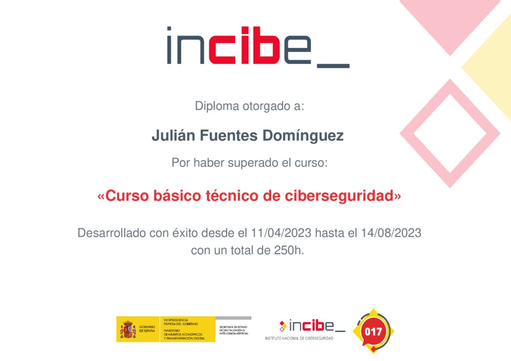 Curso Básico Técnico Ciberseguridad - INCIBE