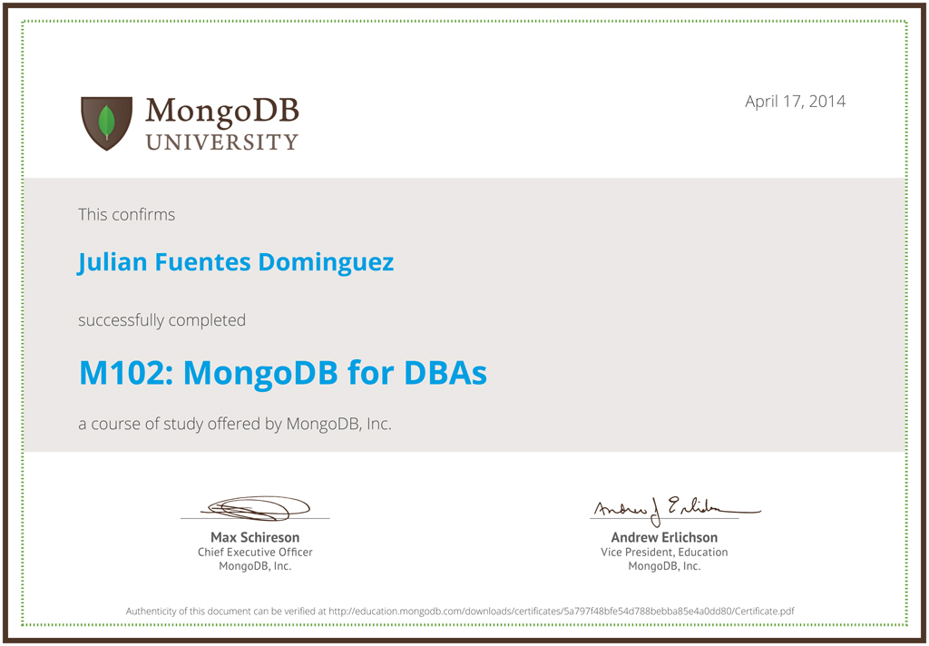 MongoDB for DBAs (M102)
