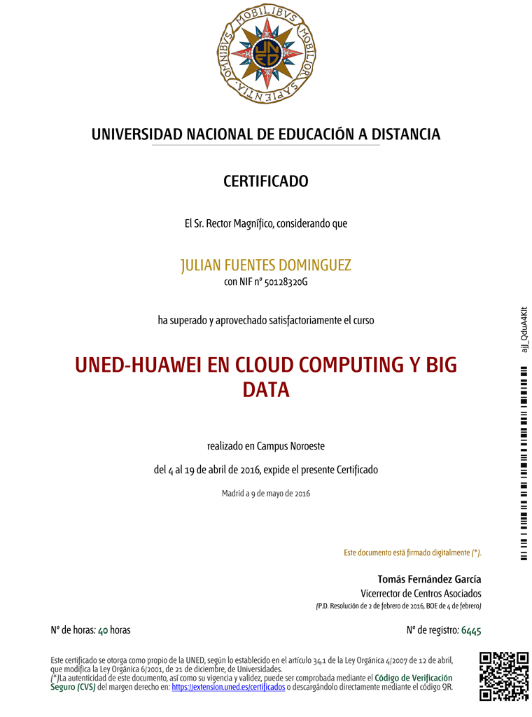 UNED Huawei Big Data